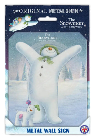 The Snowman and the Snowdog - Snowman Arms Up Fridge Magnet Metal Signs