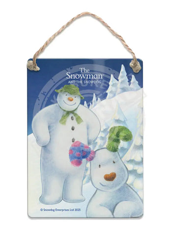 The Snowman and the Snowdog - Snowman Snowdog Close Up Fridge Magnet Metal Signs