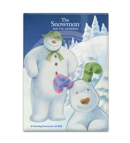 The Snowman and the Snowdog - Snowman Snowdog Close Up Fridge Magnet Metal Signs