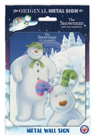 The Snowman and the Snowdog - Snowman Snowdog Close Up Fridge Magnet Metal Signs