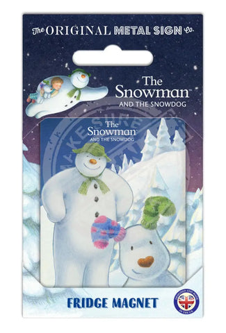 The Snowman and the Snowdog - Snowman Snowdog Close Up Fridge Magnet Metal Signs