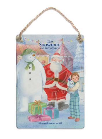 The Snowman and the Snowdog - Father Christmas Fridge Magnet Metal Signs
