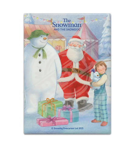 The Snowman and the Snowdog - Father Christmas Fridge Magnet Metal Signs