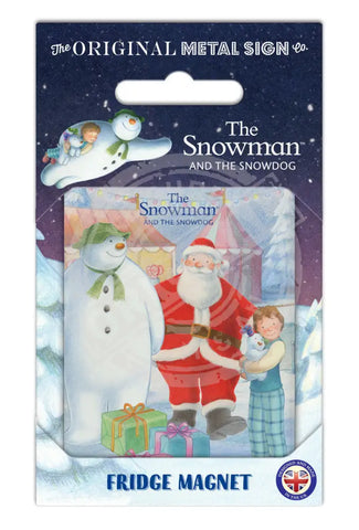 The Snowman and the Snowdog - Father Christmas Fridge Magnet Metal Signs