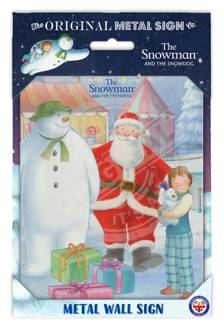 The Snowman and the Snowdog - Father Christmas Fridge Magnet Metal Signs