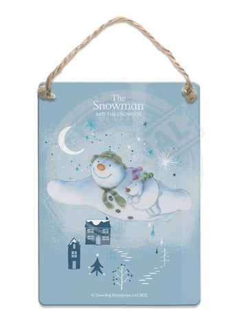 The Snowman and the Snowdog - Flying High Fridge Magnet Metal Signs