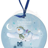 The Snowman and the Snowdog - Flying High Round Bauble Dangler Metal Signs