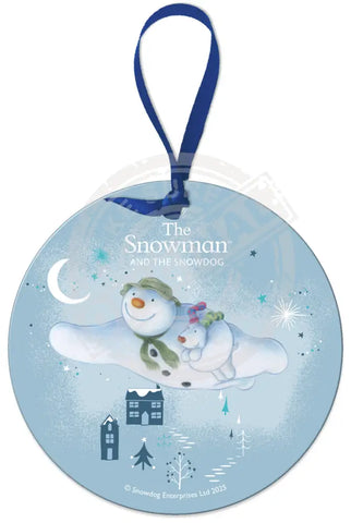 The Snowman and the Snowdog - Flying High Fridge Magnet Metal Signs