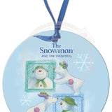 The Snowman and the Snowdog - Snowman Frames Round Bauble Dangler Metal Signs