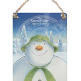 The Snowman and the Snowdog - Snowman head and shoulders Dangler Metal Signs