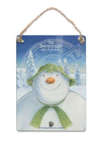 The Snowman and the Snowdog - Snowman head and shoulders Fridge Magnet Metal Signs