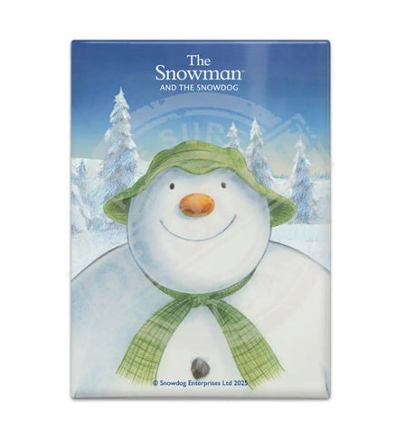 The Snowman and the Snowdog - Snowman head and shoulders Fridge Magnet Metal Signs