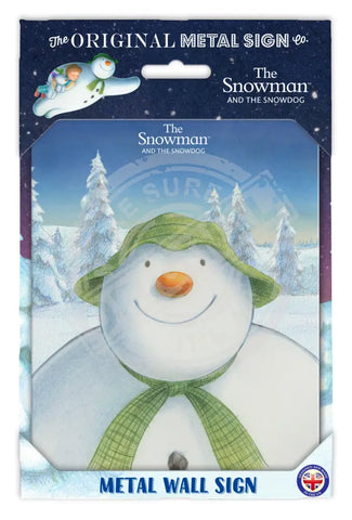 The Snowman and the Snowdog - Snowman head and shoulders Fridge Magnet Metal Signs