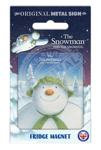 The Snowman and the Snowdog - Snowman head and shoulders Fridge Magnet Metal Signs