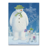 The Snowman and the Snowdog - Snowman and Snowdog in snow Fridge Magnet Metal Signs