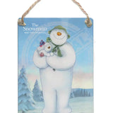 The Snowman and the Snowdog - Snowman Snowdog Pose Dangler Metal Signs
