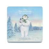 The Snowman and the Snowdog - Snowman Snowdog Pose Melamine Coaster Metal Signs