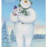The Snowman and the Snowdog - Snowman Snowdog Pose Mini Metal Sign 15cm x 20cm Metal Signs