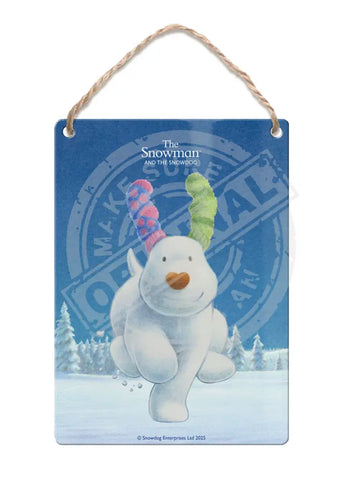 The Snowman and the Snowdog - Snowdog Running Fridge Magnet Metal Signs