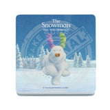 The Snowman and the Snowdog - Snowdog Running Melamine Coaster Metal Signs
