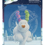 The Snowman and the Snowdog - Snowdog Running Metal Signs