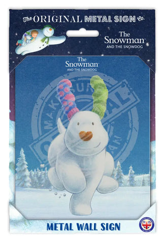 The Snowman and the Snowdog - Snowdog Running Fridge Magnet Metal Signs