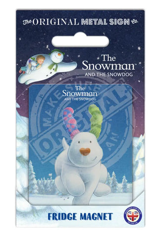 The Snowman and the Snowdog - Snowdog Running Fridge Magnet Metal Signs