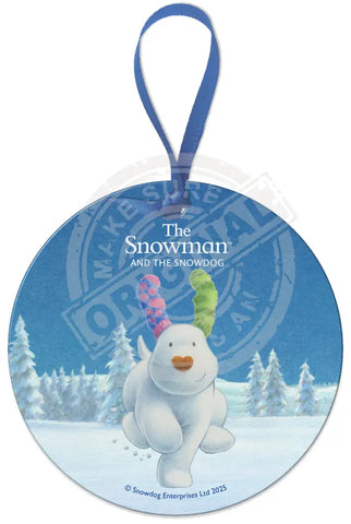 The Snowman and the Snowdog - Snowdog Running Fridge Magnet Metal Signs