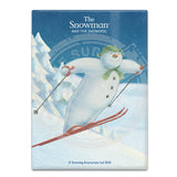 The Snowman and the Snowdog -Snowman Ski Jump Fridge Magnet Metal Signs
