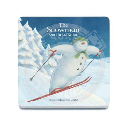 The Snowman and the Snowdog -Snowman Ski Jump Fridge Magnet Metal Signs