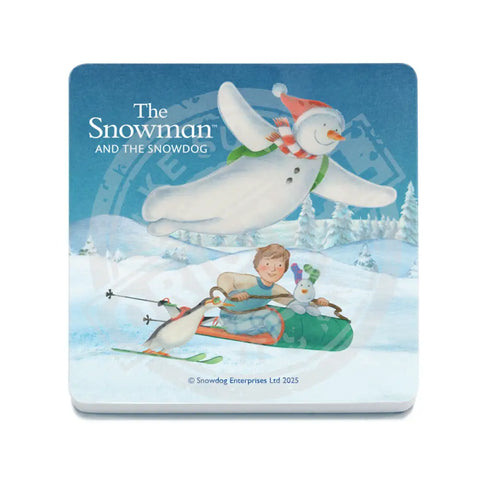 The Snowman and the Snowdog - Snowman Skiing Sledging Fridge Magnet Metal Signs