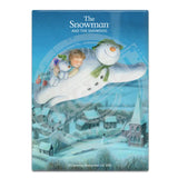 The Snowman and the Snowdog - Snowman Trio Flying Over Town Fridge Magnet Metal Signs