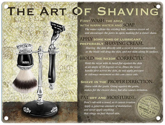 The art of shaving instructions