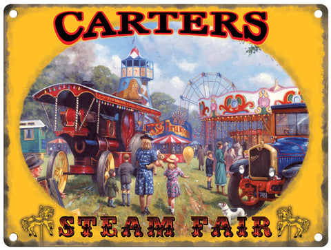 Carters Steam fair Music Man metal sign