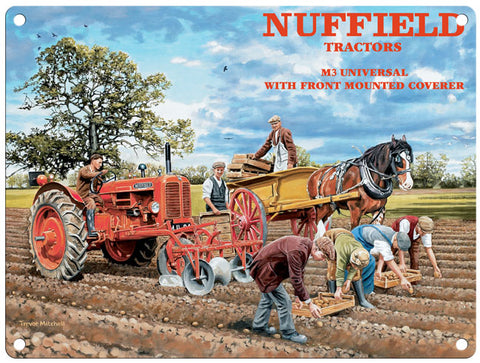 Nuffield Tractor by Trevor Mitchell metal sign
