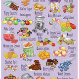 The A-Z of Sweets metal sign