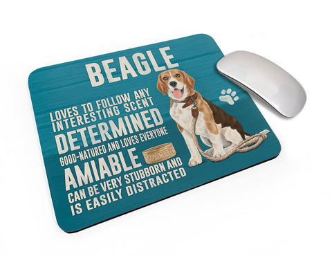 Beagle dog characteristics mouse mat