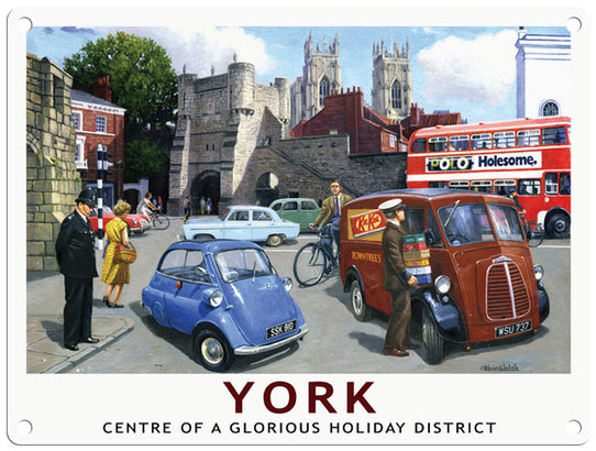York street scenes by Kevin Walsh metal sign