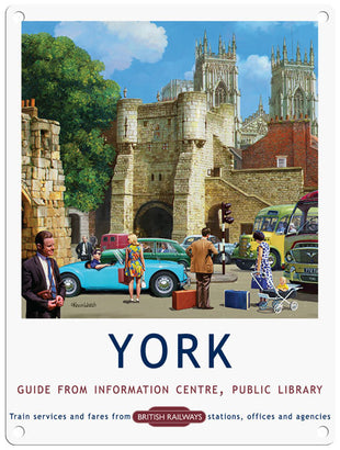 York street scene by Kevin Walsh metal sign