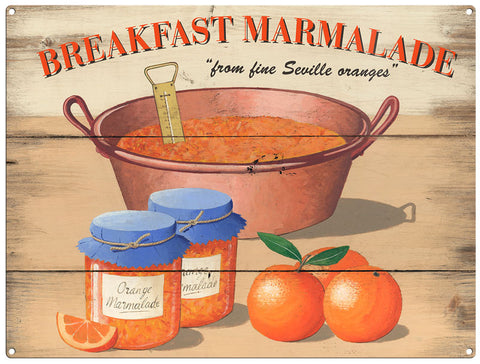 Breakfast Marmalade - Martin Wiscombe metal sign
