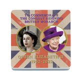 Queen Elizabeth II 1952-2022. Longest reigning monarch. coaster