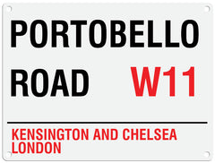Portobello Road W11 London street sign