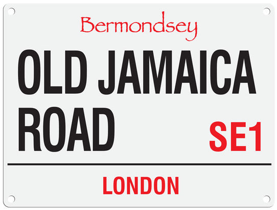 Old Jamaica Road SE1 London street sign