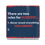 There are two rules for success melamine coaster