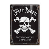 The Jolly Roger. Mayhem, Mischief and Malarkey fridge magnet