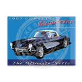 1957 Corvette Roadster Fridge Magnet Metal Signs