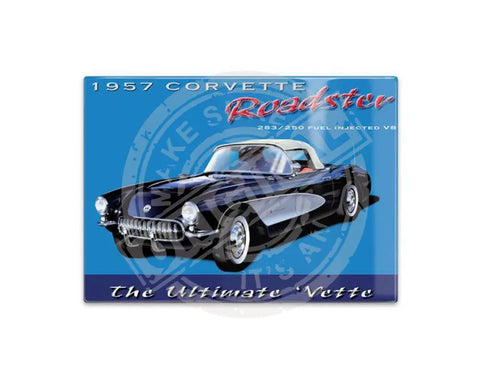 1957 Corvette Roadster Fridge Magnet Metal Signs