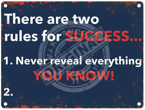 There are two rules for success fridge magnet