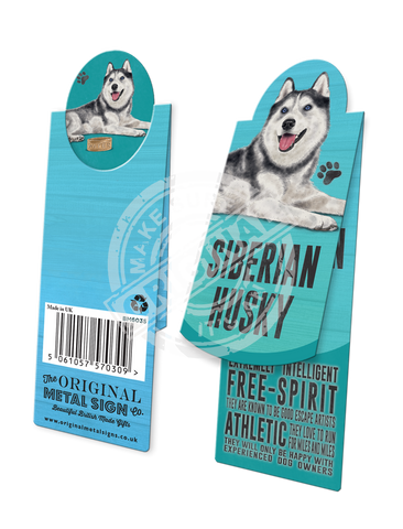 Siberian Husky dog characteristics metal sign