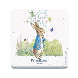 Beatrix Potter Peter Rabbit being thoughtful melamine coaster